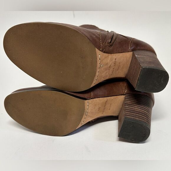 Cole Haan Grand OS Cassidy Leather Ankle Boots Buckle Sequoia Size 6 - Picture 9 of 14